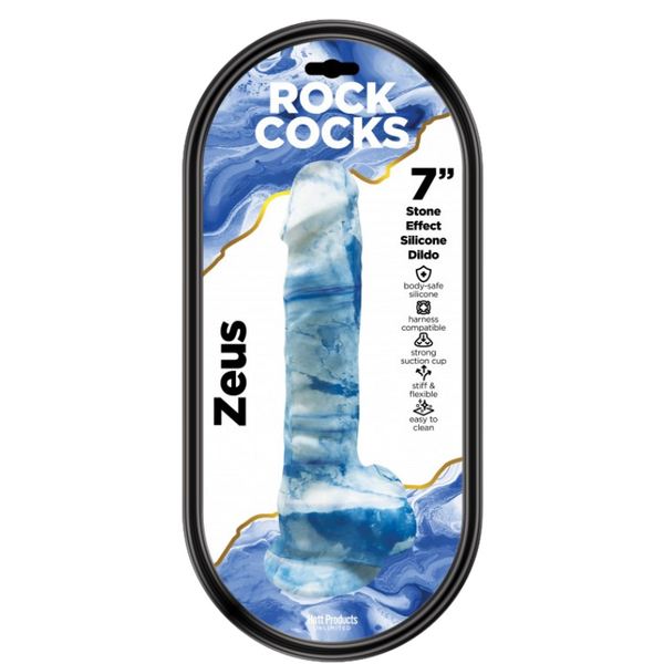 Hott Products | Rock Cocks - Zeus 7" Textured Dildo