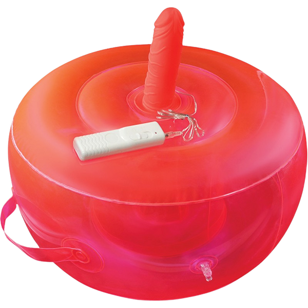 Hott Products | Bouncy Banger Inflatable Sex Cushion with Vibrating Dildo