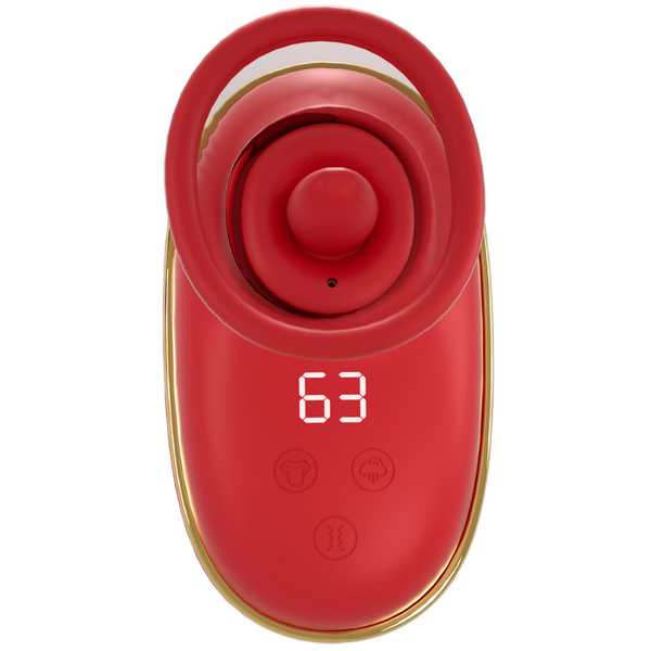 Amovibe Clitoral Sucking Vibrator with Licking Stimulator Red