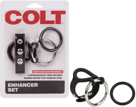 CalExotics | COLT Enhancer Set - Two Interchangeable Cock Rings Black