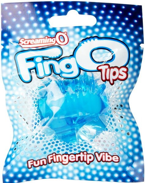 ScreamingO Fingo Tips - Tingling Mini Micro Finger Vibe Vibrator Blue