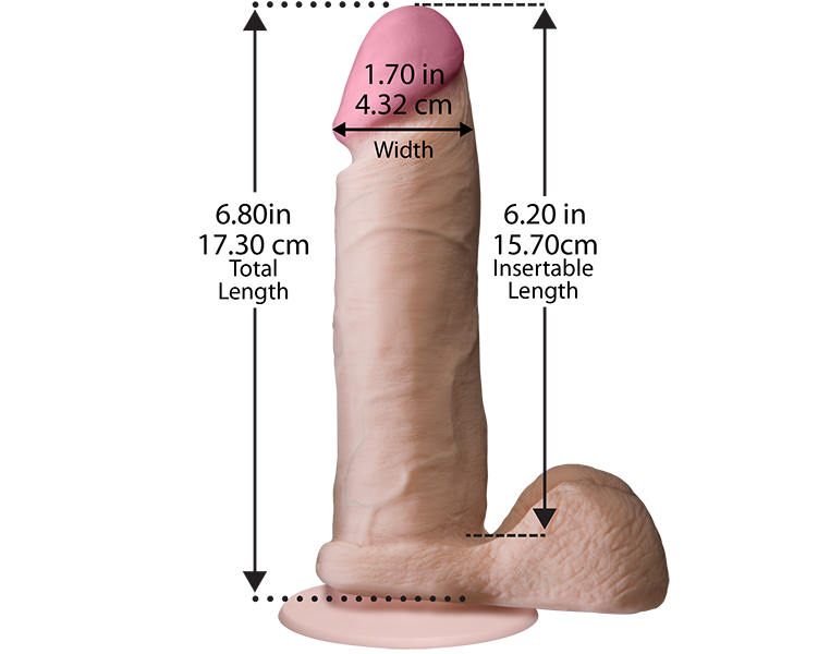 Doc Johnson ULTRASKYN 6" Dildo Dong Vac-U-Lock Suction Cup Vanilla