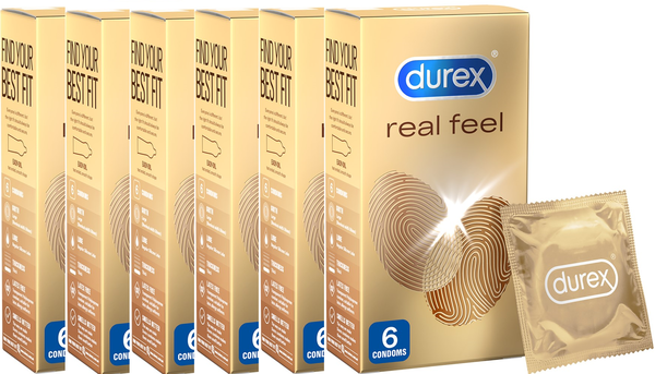 Durex Real Feel Non-latex Condoms BULK (6 X 6's Tray)