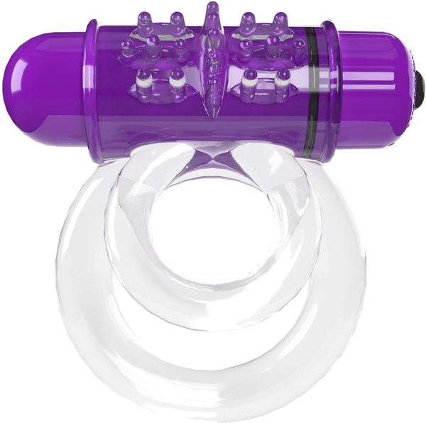 ScreamingO Double O 6 4B Low Pitch Bass Vibrating Cock Ring Grape