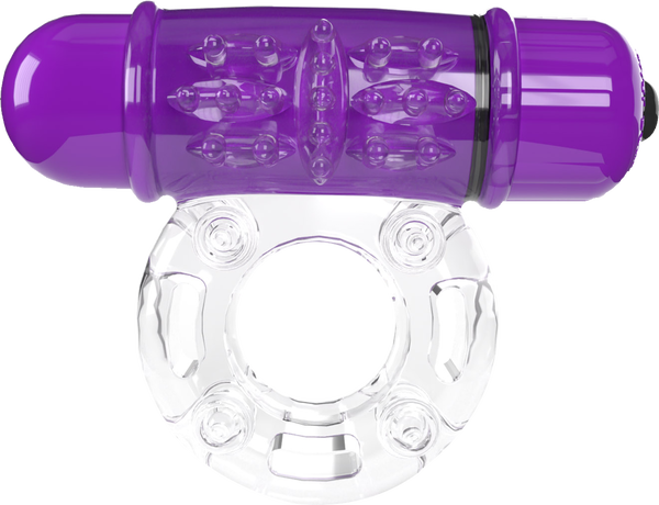 ScreamingO Owow 4B Low Pitch Bass Bullet Vibrating Cock Ring Grape