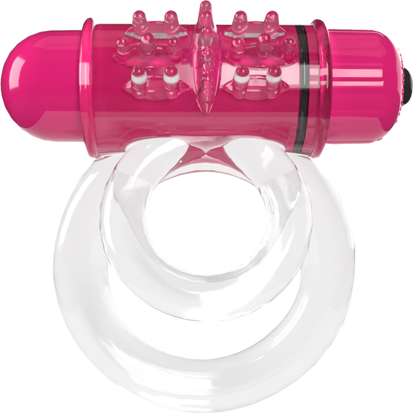 ScreamingO Double O 6 4T High Pitch Treble Bullet Vibrating Cock Ring Strawberry