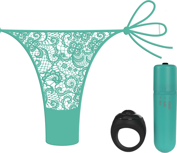 ScreamingO Vibrating Panty Set w Remote Ring 4T High Pitch Treble Kiwi