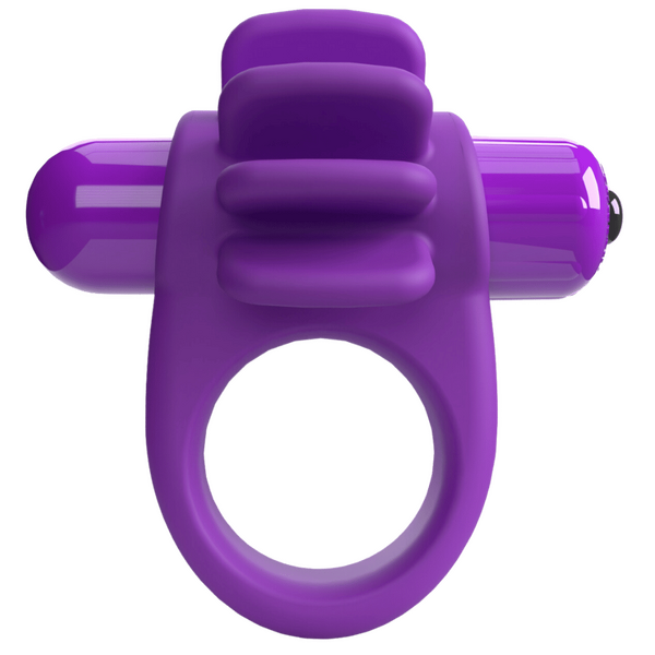 ScreamingO 4T High Pitch Treble Skooch Vibrating Cock Ring with Flexible Fins - Grape