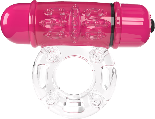 ScreamingO Owow 4T High Pitch Treble Bullet Vibrating Cock Ring Strawberry