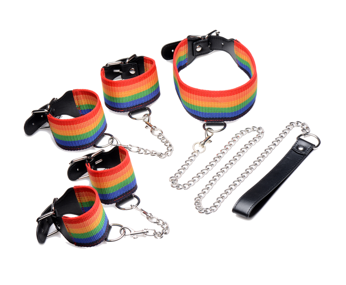 Master Series Kinky Pride Rainbow Bondage Set