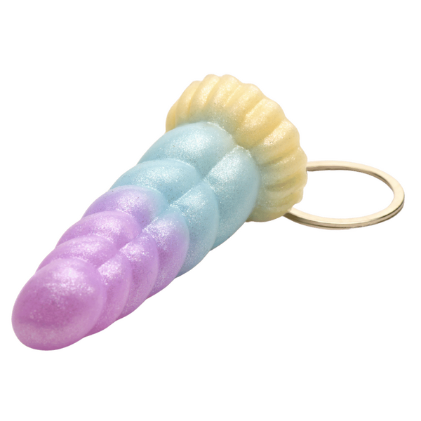 Creature Cocks Mystique Unicorn Keychain - Novelty Fantasy Dildo Keyring