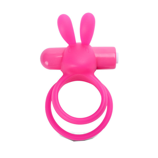 ScreamingO Ohare XL Charged Wearable Rabbit Ears Vibe Double Ring Pink