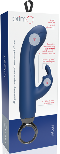 ScreamingO PrimO® Rabbit Rechargeable Rabbit Vibrator Vibe Blueberry