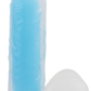 La Viva Neon Billy Dildo Dong w Suction Cup Glow Blue