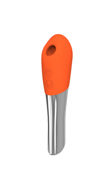 CHISA Lust Ripple Wallow Suction Vibrator Stimulator Orange