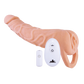 Excellent Power 2 in 1 Vibrating Extendor & Masturbator Sleeve 9" Flesh w Remote Control I