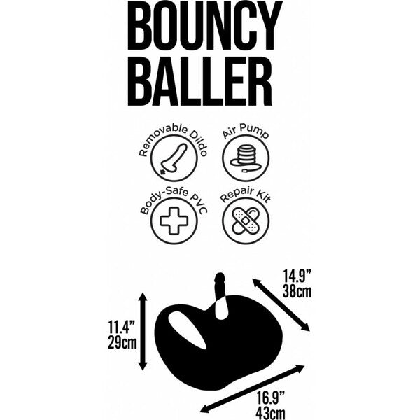 Hott Products | Bouncy Baller Inflatable Sex Cushion with Vibrating Dildo