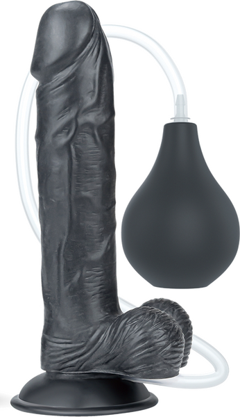 Lovetoy 9" Squirt Extreme Realistic Dildo Black