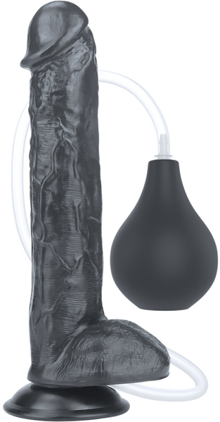 Lovetoy 11" Squirt Extreme Realistic Dildo Black