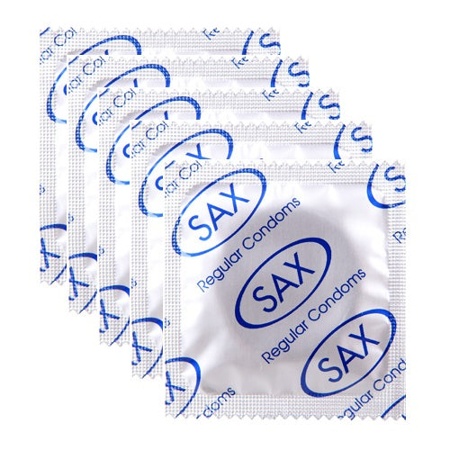 Sax Max Regular Smooth Latex Condoms 53mm Bulk 144