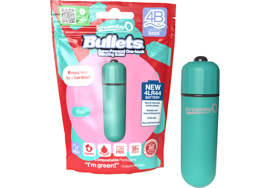 ScreamingO Bullets 4B Low Pitch Bass Bullet Vibrator Kiwi