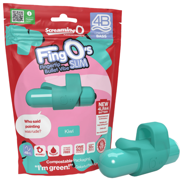 ScreamingO 4B Low Pitch Bass FingO Slim Bullet Fingertip Vibe - Kiwi