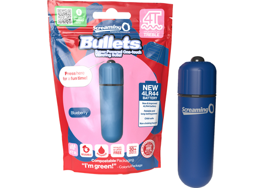 ScreamingO Bullets 4T High Pitch Treble Bullet Vibrator Blueberry