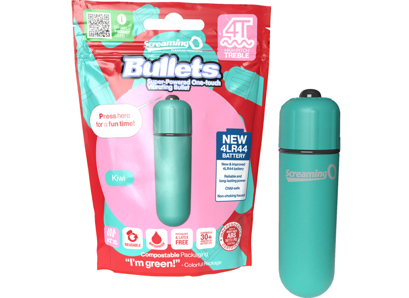 ScreamingO Bullets 4T High Pitch Treble Bullet Vibrator Kiwi