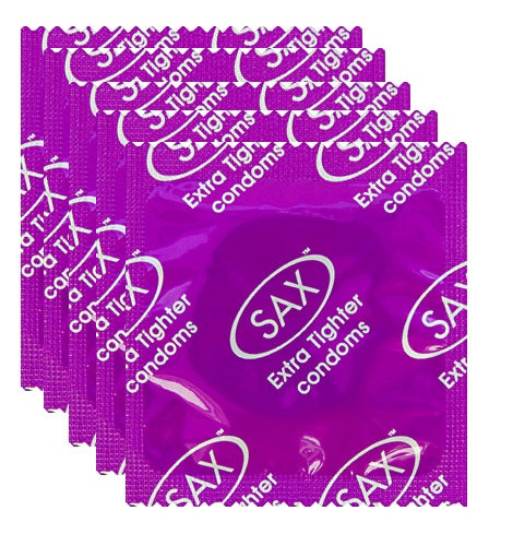 Sax Extra Tighter Fit Smooth Latex Condoms 46mm Bulk 144