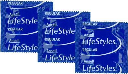 Ansell LifeStyles Regular Condoms 54mm Gross Bulk 144