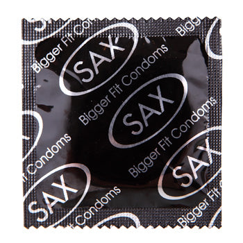 Sax Max Bigger Fit Smooth Latex Condoms 56mm Bulk 144