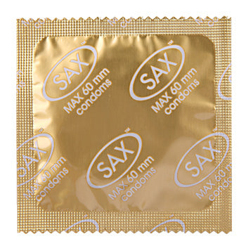 Sax Max Fit Smooth Latex Condoms 60mm Bulk 144