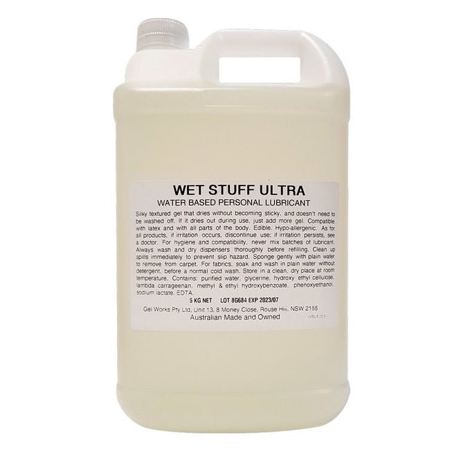 Wet Stuff Ultra Water Based Lube Lubricant 5kg