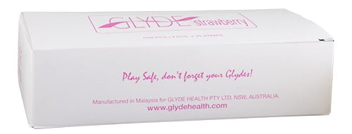 Glyde Strawberry Pink 53mm Vegan Friendly Condoms - BULK PACK 100 Pieces