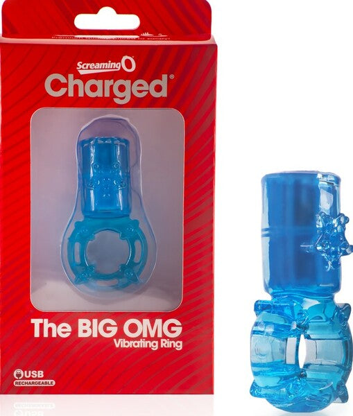 ScreamingO Charged The Big OMG Vibrating Cock Ring Blue