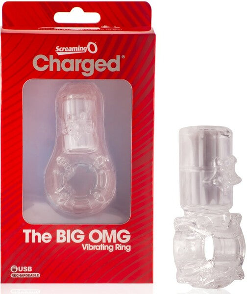 ScreamingO Charged The Big OMG Vibrating Cock Ring Clear