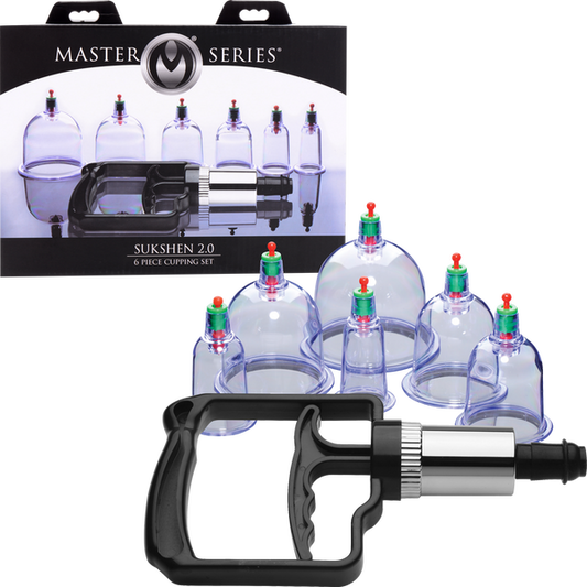 Master Series Sukshen 6 Piece Cupping Set With Acu-points