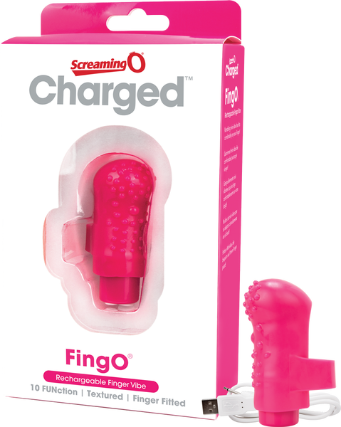 ScreamingO Charged FingO Rechargeable Finger Vibe Pink