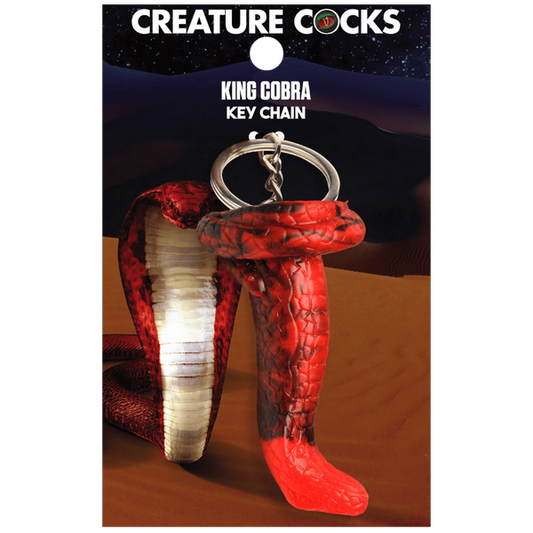 Creature Cocks King Cobra Keychain - Novelty Fantasy Dildo Keyring