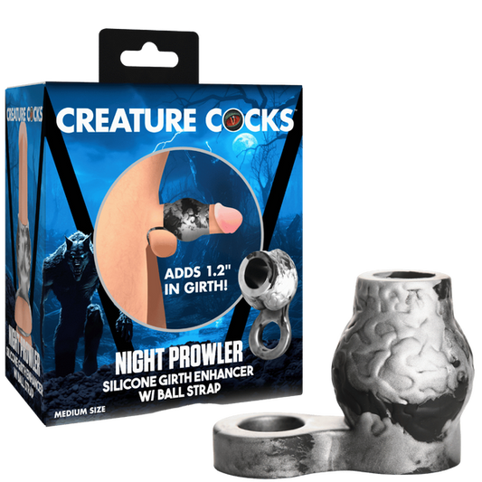 Creature Cocks Night Prowler Silicone Penis Sleeve + Ball Stretcher (Medium Size)