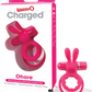 ScreamingO Ohare Charged Wearable Rabbit Ears Vibe Double Ring Pink