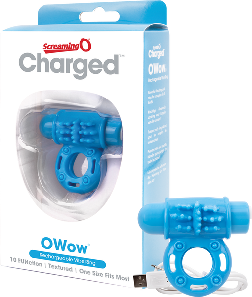 ScreamingO Charged OWow Rechargeable Vibe Ring Blue