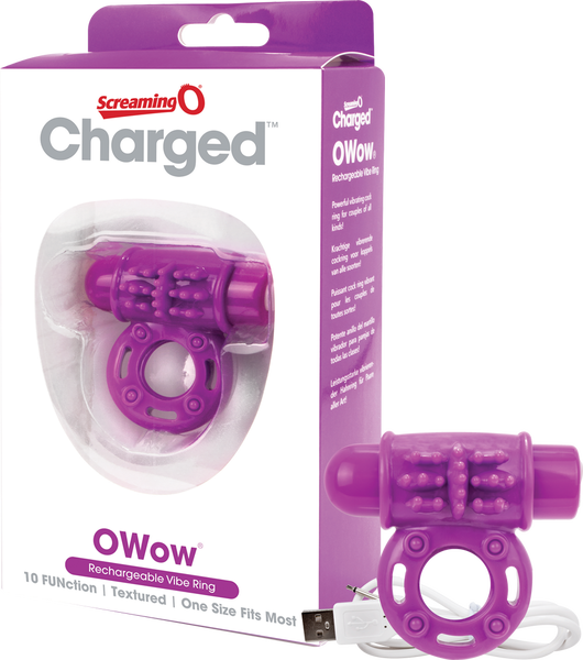 ScreamingO Charged OWow Rechargeable Vibe Ring Purple