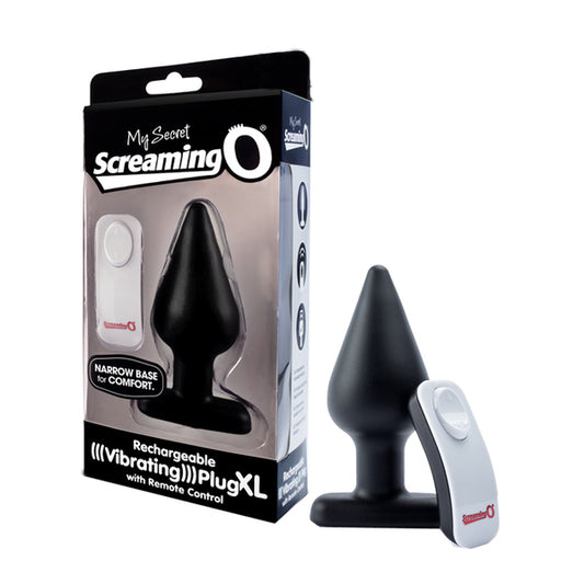 ScreamingO My Secret Remote Vibrating XL Plug Black