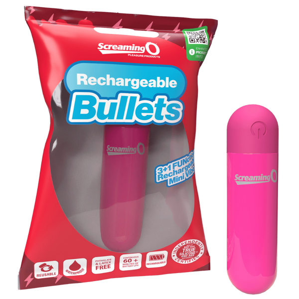 ScreamingO Rechargeable Bullets Bullet Vibe Pink