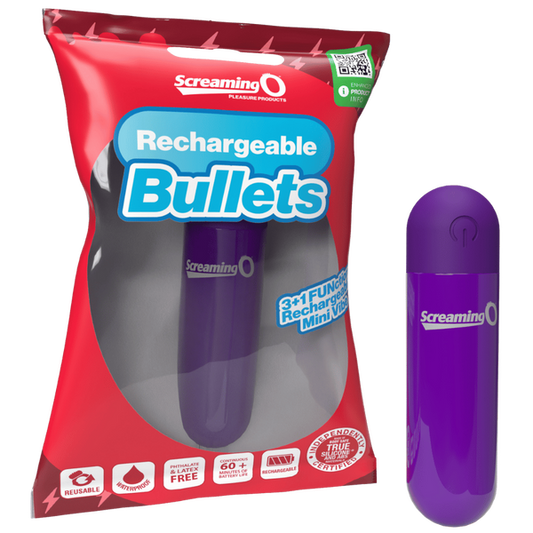 ScreamingO Rechargeable Bullets Bullet Vibe Purple