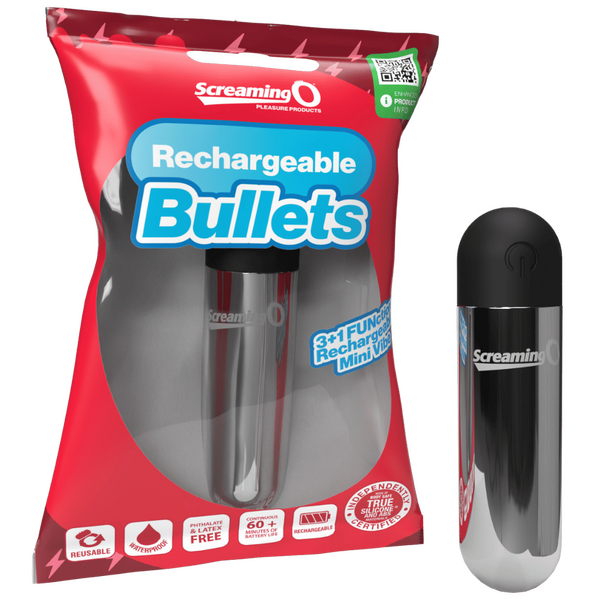 ScreamingO Rechargeable Bullets Bullet Vibe Silver