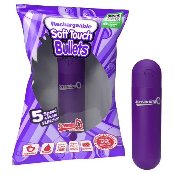 ScreamingO Rechargeable Soft Touch Bullets Vibe Purple