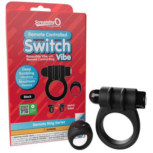 ScreamingO Remote Control Switch Vibe - Vibrating Cock Ring Black