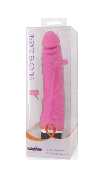 Seven Creations Premium Range - Classic Regular Silicone Vibe Vibrator Pink